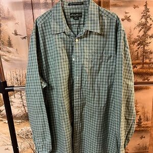 Green Plaid Eddie Bower Men's Shirt